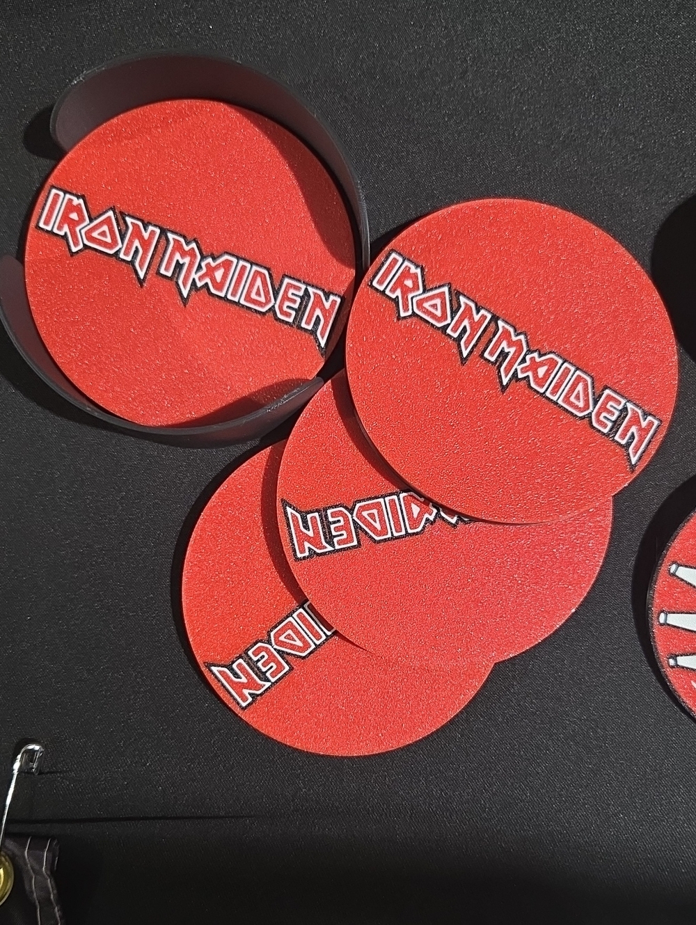 Iron Maiden Red Round Coasters - Pack of Party Coasters